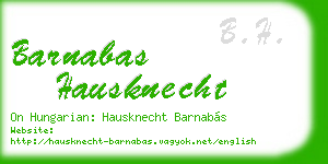 barnabas hausknecht business card